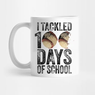 Funny I Tackled 100 Days of School Softball Baseball Team Mug